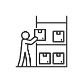 User picking items from the RFID Smart Cabinet shelves