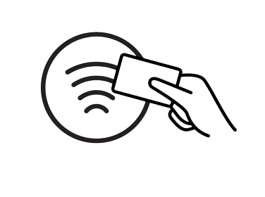 User scanning an RFID card at the Smart Cabinet